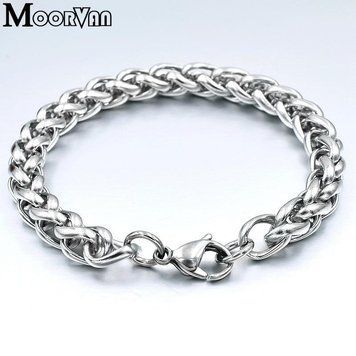 Браслет из нержавеющей стали Moorvan 8 мм длинна 20 см 01687MO фото