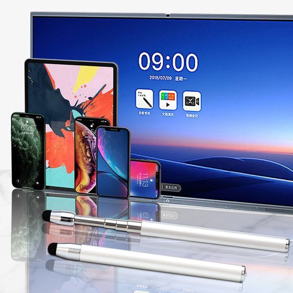 Телескопічний металевий стилус-указка для сенсорних екранів Silver 5610 фото
