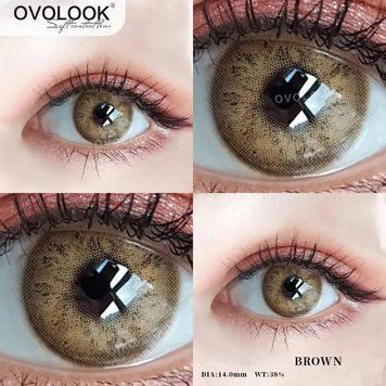 Цветные линзы карие Brown + контейнер для хранения в подарок MA061RU фото