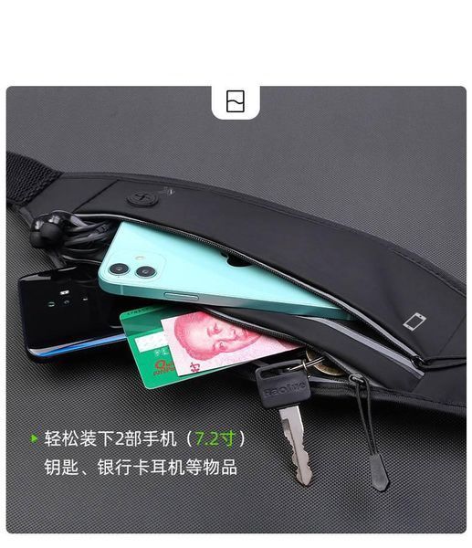 Универсальная сумка-чехол для смартфона на пояс тёмно-серая 676 фото