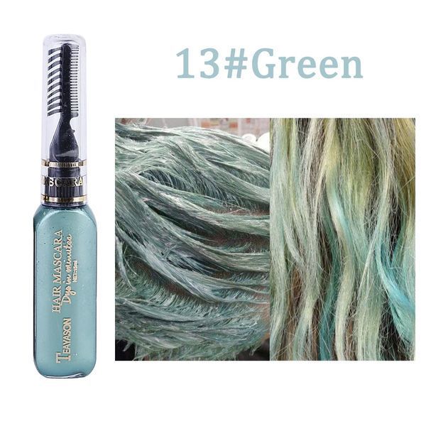 Временная смывающаяся краска для волос зелёная Green 5676 фото