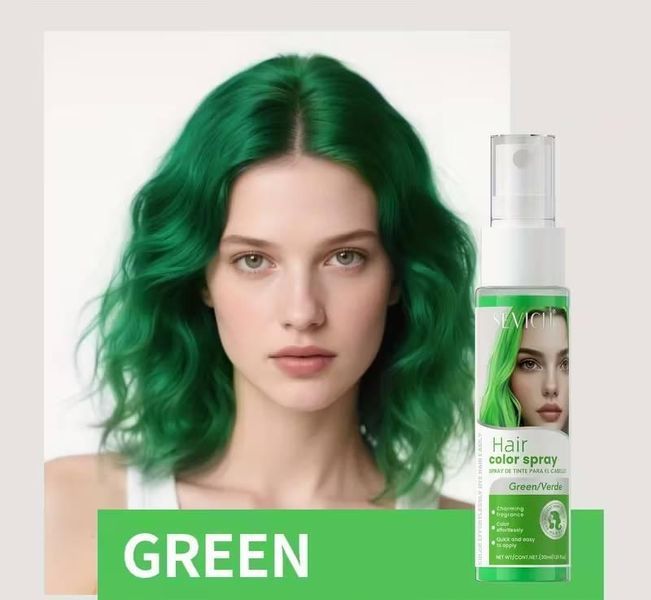 Временная краска-спрей для волоc зелёная Green Verde 2858249259 фото