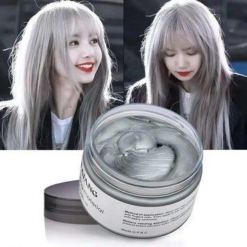 Временная краска-воск для волос Mofajang Silver Gray Цветной воск для волос 120 ml 8960 фото