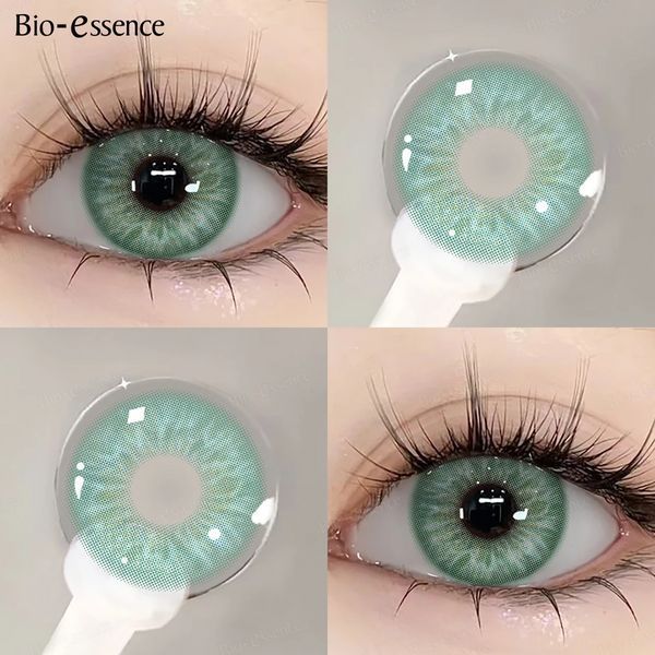Цветные линзы для глаз зелёные Light Green + контейнер для хранения в подарок BC46-2 фото
