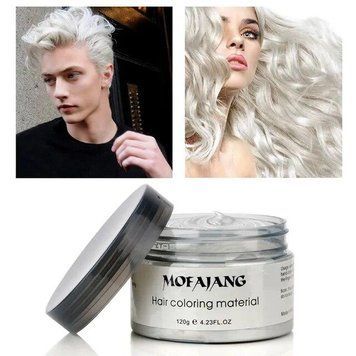 Временная краска-воск для волос Mofajang белая Цветной воск для волос 120 ml 8961 фото