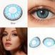 Цветные линзы для глаз голубые Blue + контейнер для хранения в подарок 0094RA фото 10