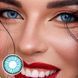 Цветные линзы для глаз голубые Blue + контейнер для хранения в подарок 0094RA фото 7