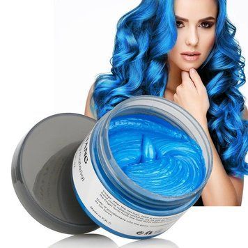 Временная краска-воск для волос синяя Mofajang Цветной воск для волос 120 ml 8962 фото