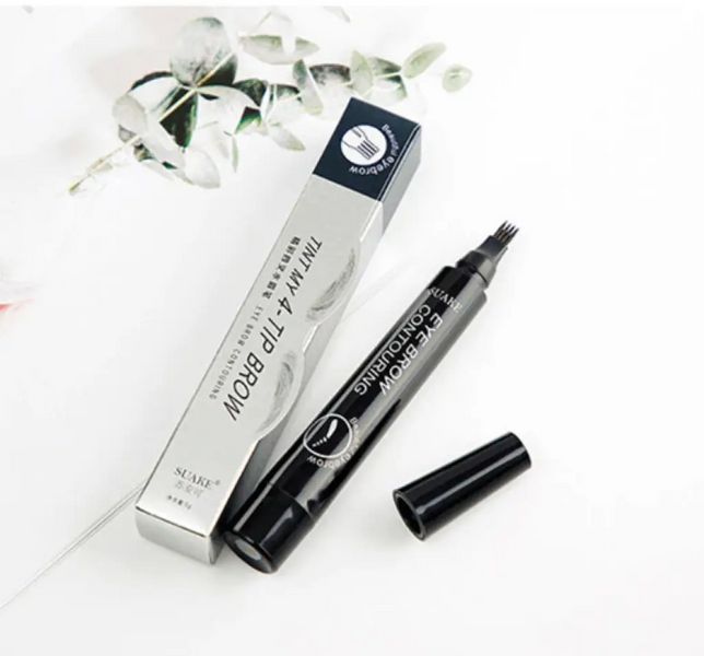 Водостійкий олівець для брів з ефектом мікроблейдингу Tint My 4 Tip Brow 4 Чорний 17405 фото
