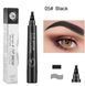 Водостійкий олівець для брів з ефектом мікроблейдингу Tint My 4 Tip Brow 4 Чорний 17405 фото 1
