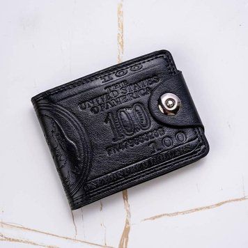 Мужской кошелёк Kusibi 100$ Black 023935BL фото