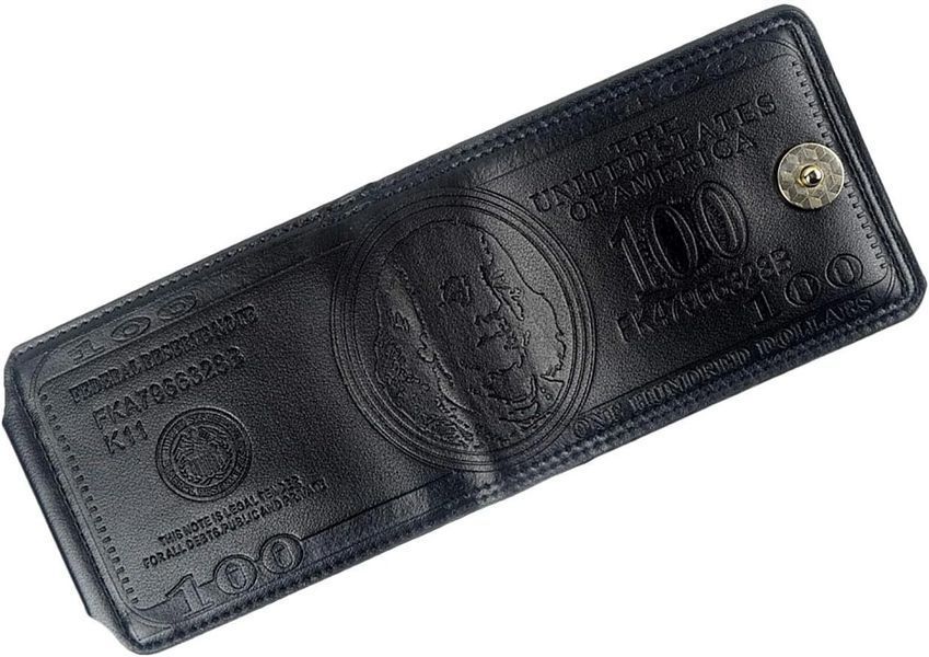 Мужской кошелёк Kusibi 100$ Black 023935BL фото