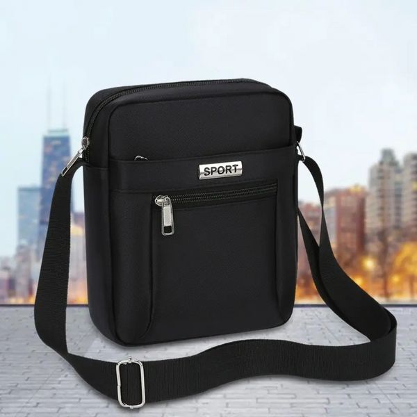 Чоловіча сумка через плече Jingpin Black 45920 фото