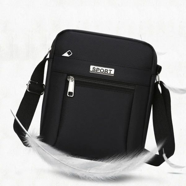 Чоловіча сумка через плече Jingpin Black 45920 фото