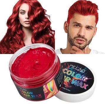 Временная краска-воск для волос красная Melao Цветной воск для волос Red 120 ml 34620 фото