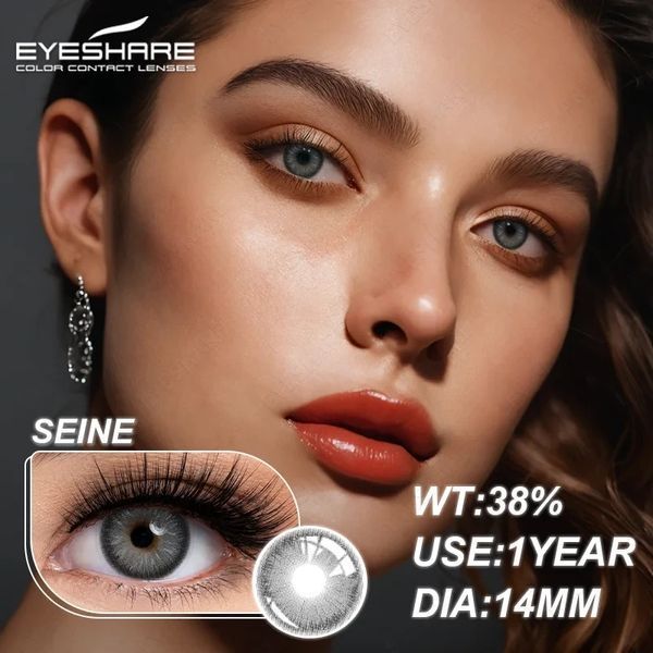 Линзы цветные серые Seine Gray + контейнер для хранения в подарок 2879469240 фото