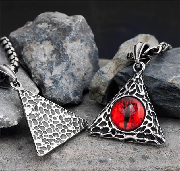 Кулон Red Demon Eye красный глаз демона + цепочка из нержавеющей стали 67208 фото
