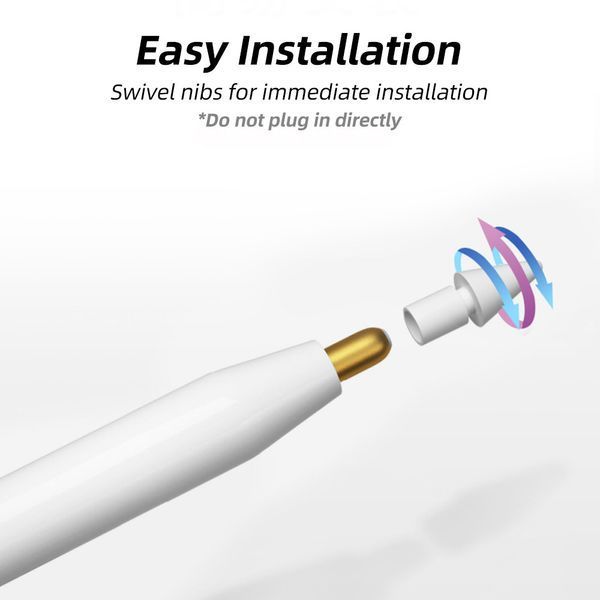Комплект наконечников Googei для стилуса Apple Pencil 1-2 поколение White 4 шт. 29579 фото