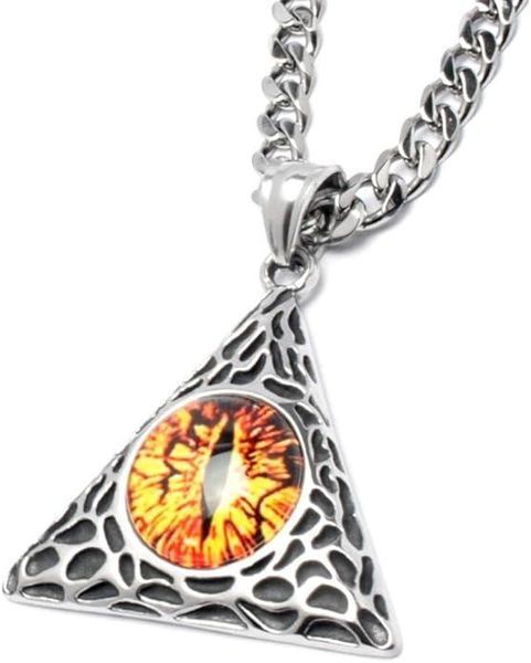 Кулон Yellow Demon Eye:Желтый глаз демона + цепочка из нержавеющей стали 36214 фото