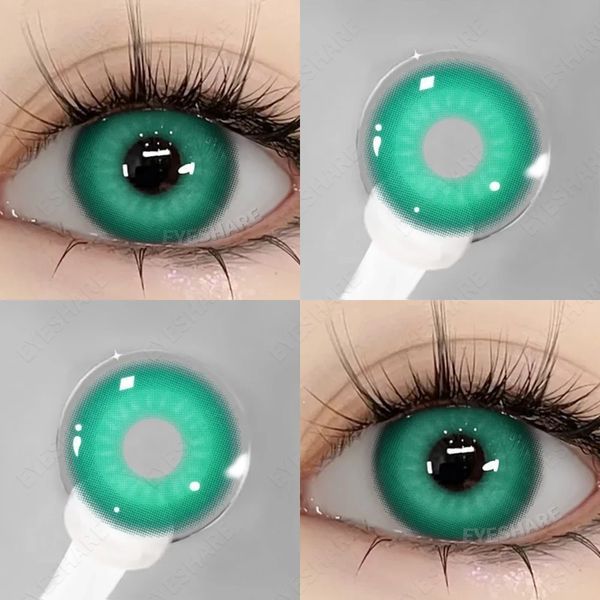 Цветные линзы зелёные Nebula Green + контейнер для хранения в подарок 04587NE фото