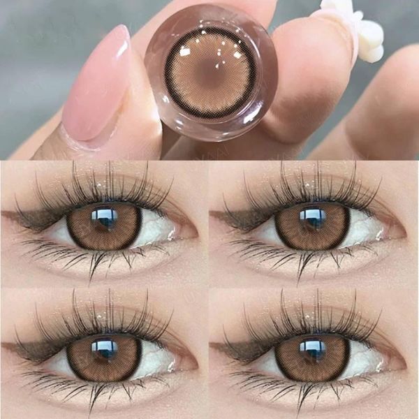 Кольорові лінзи коричневі Brown Diamond + контейнер для зберігання в подарунок 05035DI фото