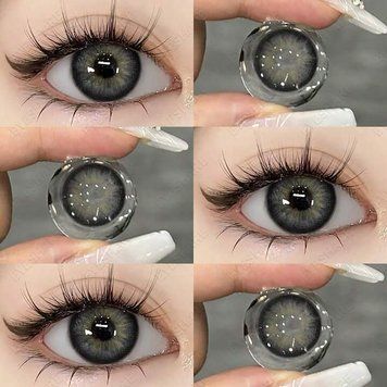 Цветные линзы Wusu Black черные + контейнер для хранения в подарок 074WU фото