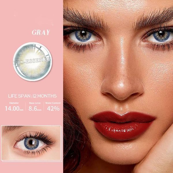 Цветные линзы серые Gray + контейнер для хранения в подарок 00211TE фото