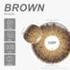 Цветные линзы для глаз коричневые Riyadn Brown + контейнер для хранения в подарок BR05832 фото 5