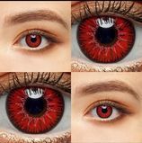 Цветные линзы для глаз красные Red + контейнер для хранения в подарок 0097RA фото