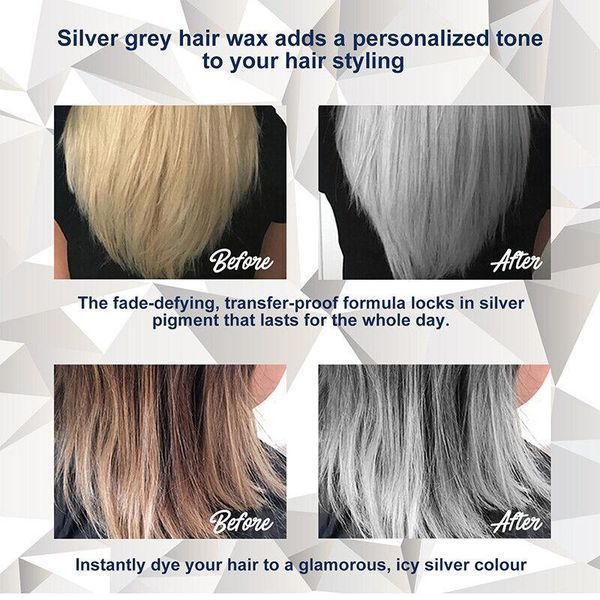 Тимчасова змивальна фарба для волосся Silver Gray 83561 фото