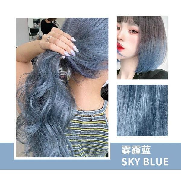 Временная краска-спрей для волос серо-голубая Sky Blue 8353 фото