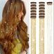 Накладні блискучі пасма для волосся на шпильках золоті Hair Tinsel 12 штук 24563G фото 5