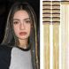 Накладні блискучі пасма для волосся на шпильках золоті Hair Tinsel 12 штук 24563G фото 1