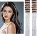 Накладні блискучі пасма для волосся на шпильках сріблясті Hair Tinsel 12 штук 36024S фото 1