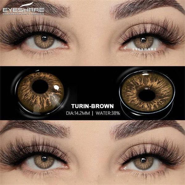 Цветные линзы коричневые Turin brown + контейнер для хранения в подарок 0524TU фото