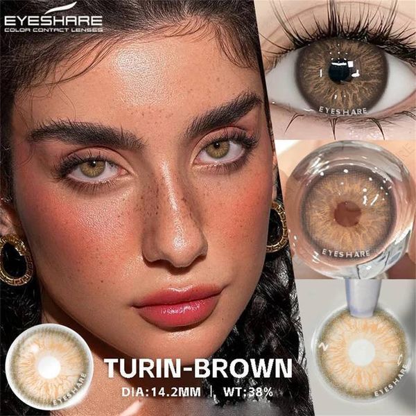 Цветные линзы коричневые Turin brown + контейнер для хранения в подарок 0524TU фото