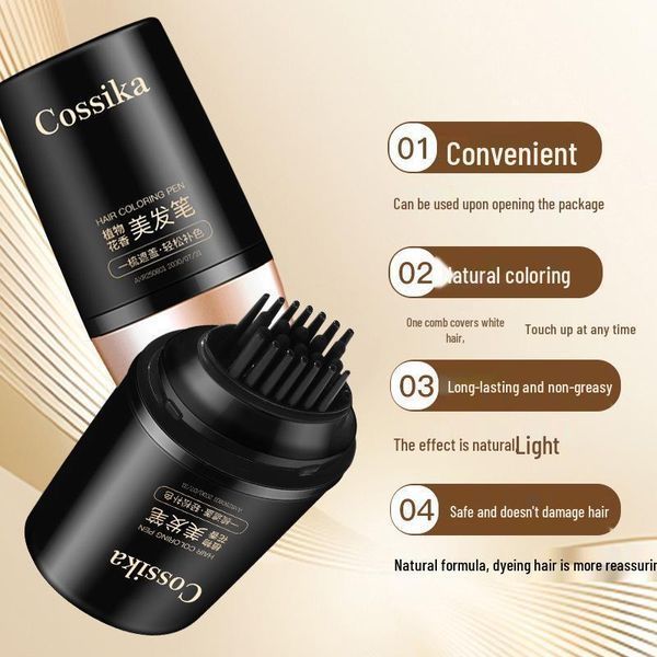 Тонирующий карандаш для маскировки седины Cossika 01 черный S05639 фото