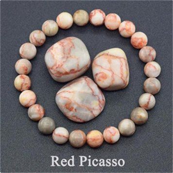 Браслет из натуральной яшмы Red Picasso RE6790 фото