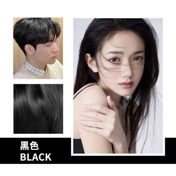 Тимчасова фарба-спрей для волосся чорна Black 8358 фото