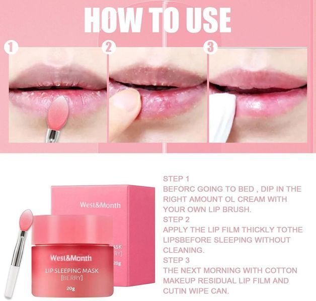 Ночная маска для губ West&Month Lip Sleeping Mask Berry 05567W фото
