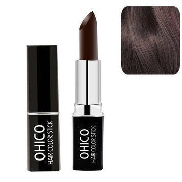 Помада для закрашивания седины и подкрашивания корней волос OHICO Hair Color Stick тёмно-коричневая 02 5207 фото