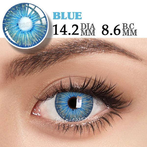 Цветные линзы голубые Blue + контейнер для хранения в подарок 0094PRO фото