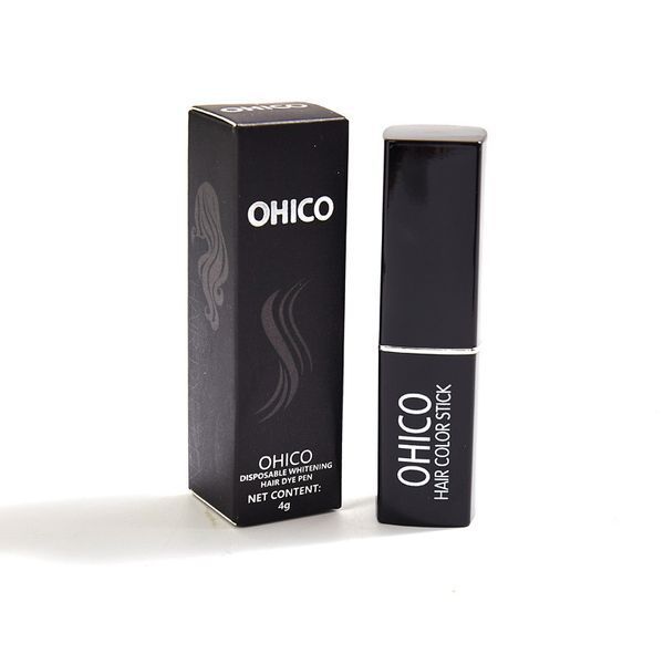 Помада для зафарбовування сивини та підфарбовування коренів волосся OHICO Hair Color Stick темно-коричнева 02 5207 фото