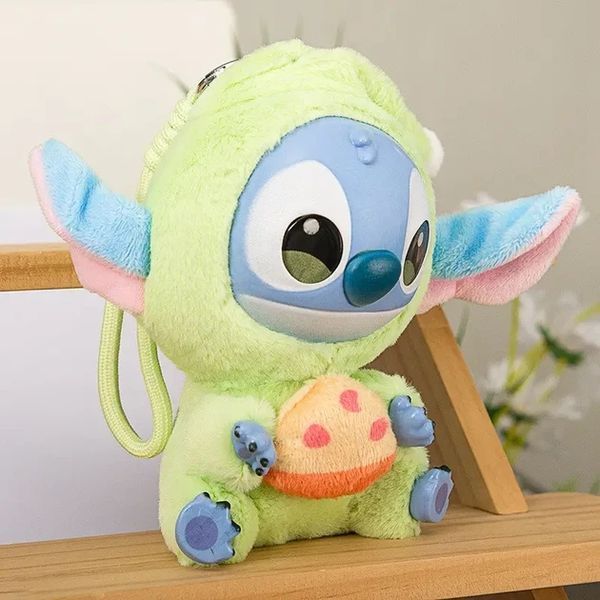 Мягкая игрушка-брелок Стич Eat Something Before Sleep Series зеленый 16 см 04919S фото