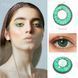 Цветные линзы для глаз зелёные Green + контейнер для хранения в подарок 0095FL фото 10
