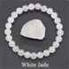 Браслет из натурального камня Белый нефрит NE6820 фото 1