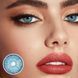 Цветные линзы голубые Blue + контейнер для хранения в подарок 0094PRO фото 2