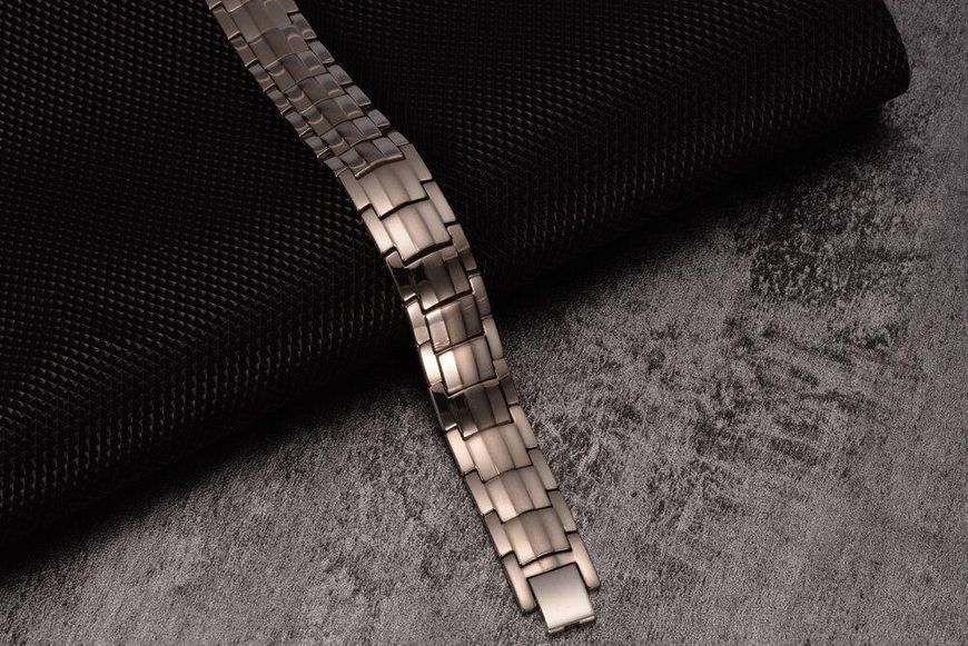Мужской браслет с отрицательными ионами и германием Silver 19 см 9461 фото