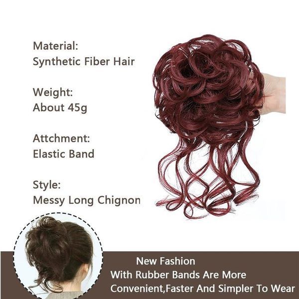Гумка-шиньйон для волосся мідно-рудийі Об'ємний пучок AM41-Q40-350 фото