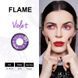 Кольорові лінзи для очей фіолетові Violet + контейнер для зберігання в подарунок 0098FL фото 8